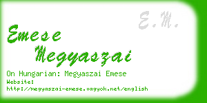 emese megyaszai business card